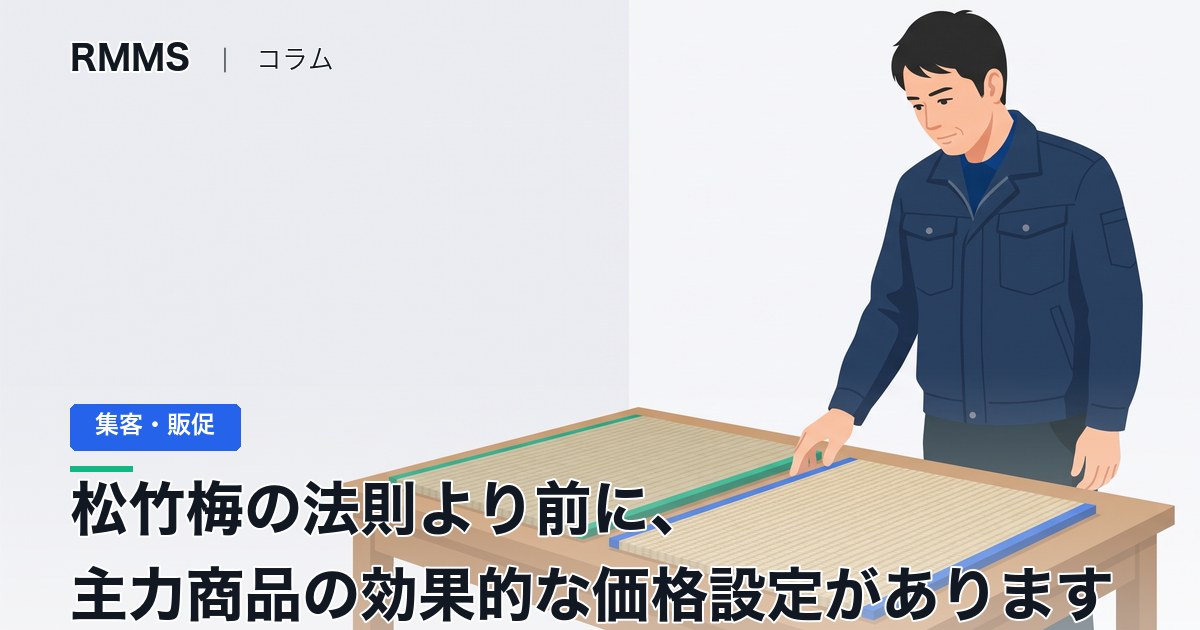 松竹梅の法則より前に、主力商品の効果的な価格設定があります